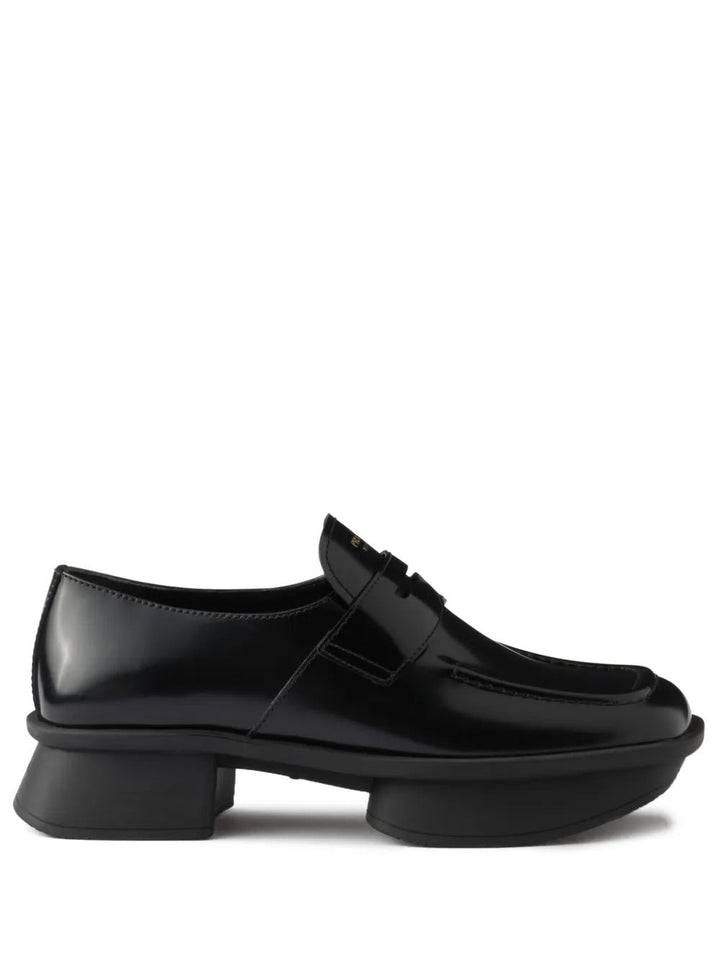 Prada Women Equal Brushed Leather Loafers