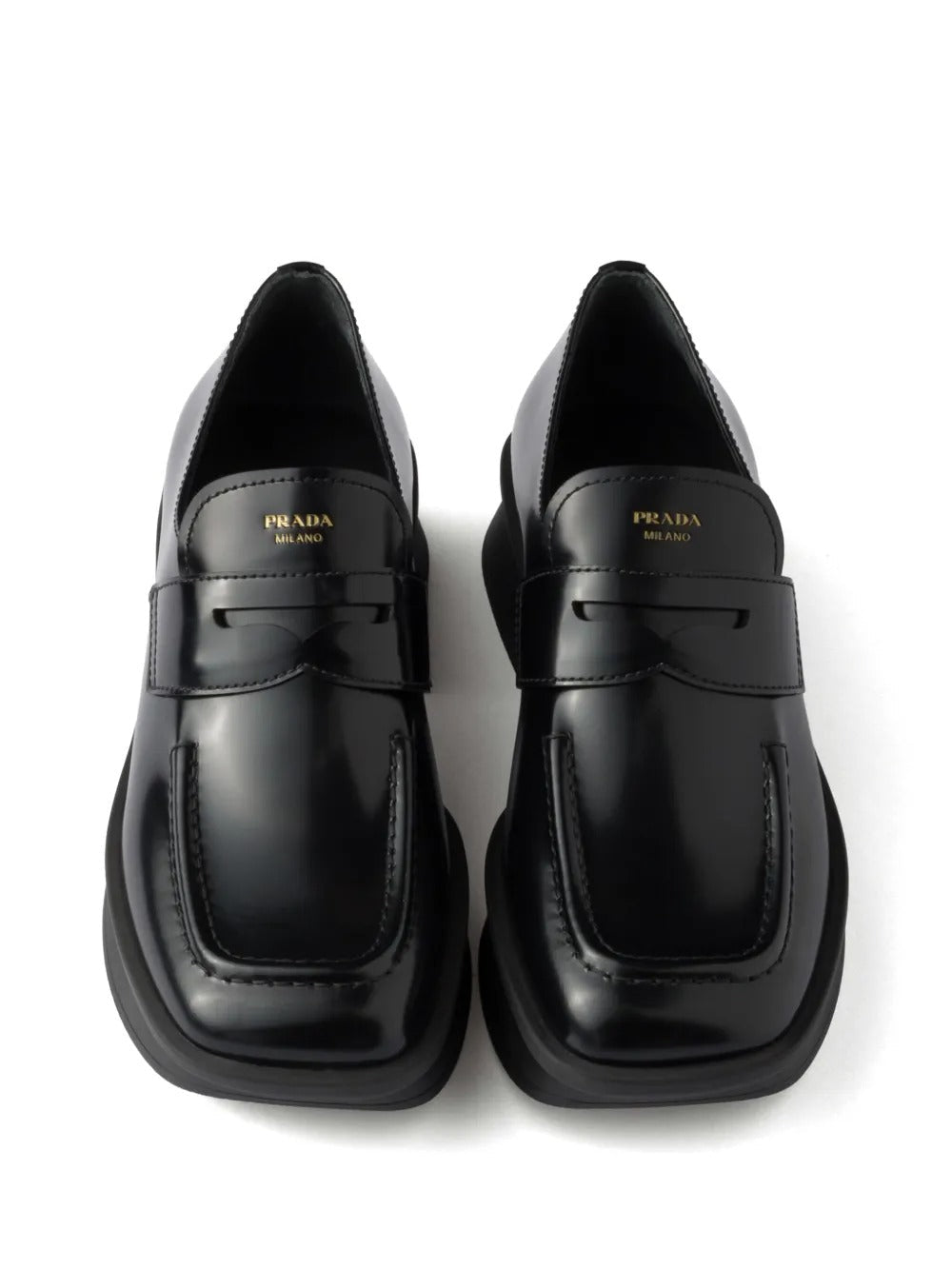 Prada Women Equal Brushed Leather Loafers