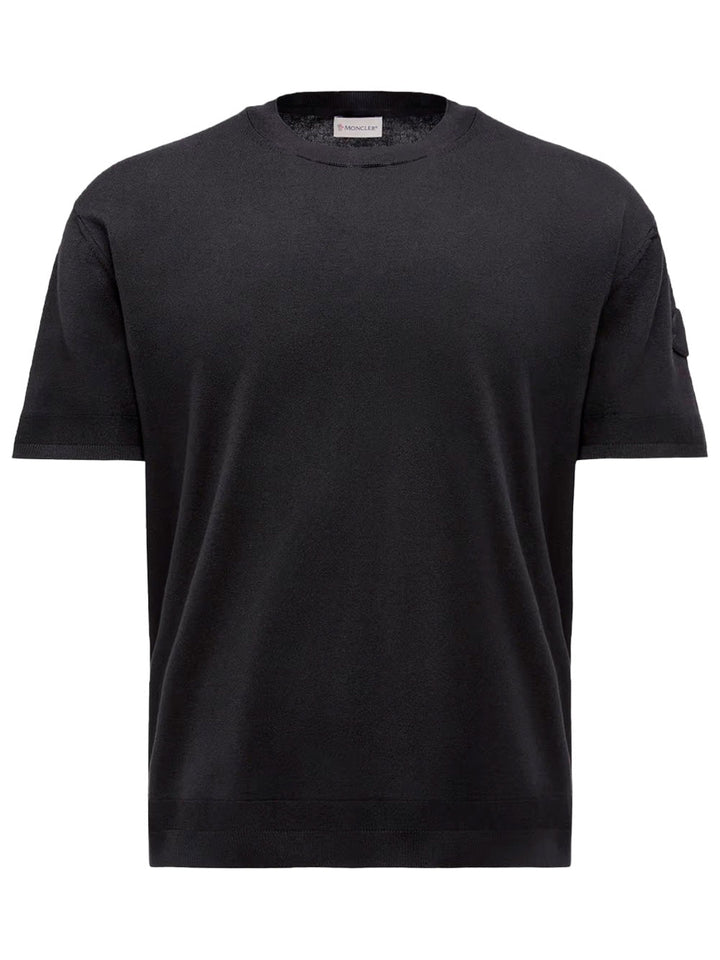 Moncler Men Silk & Cotton Knit T-Shirt