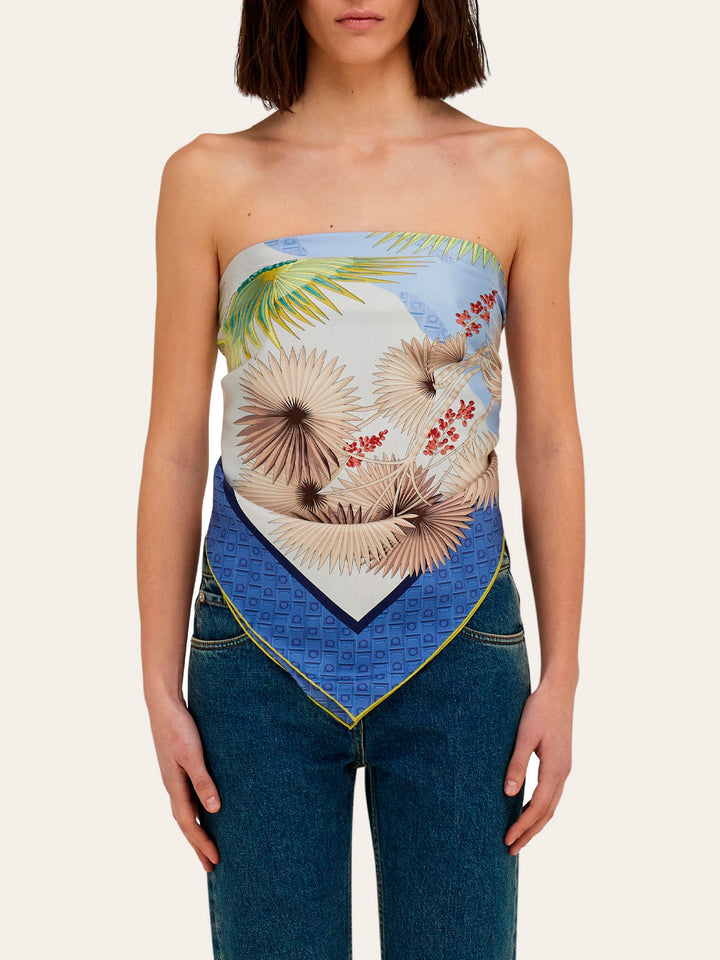 Ferragamo Women Dune Print Silk Scarf