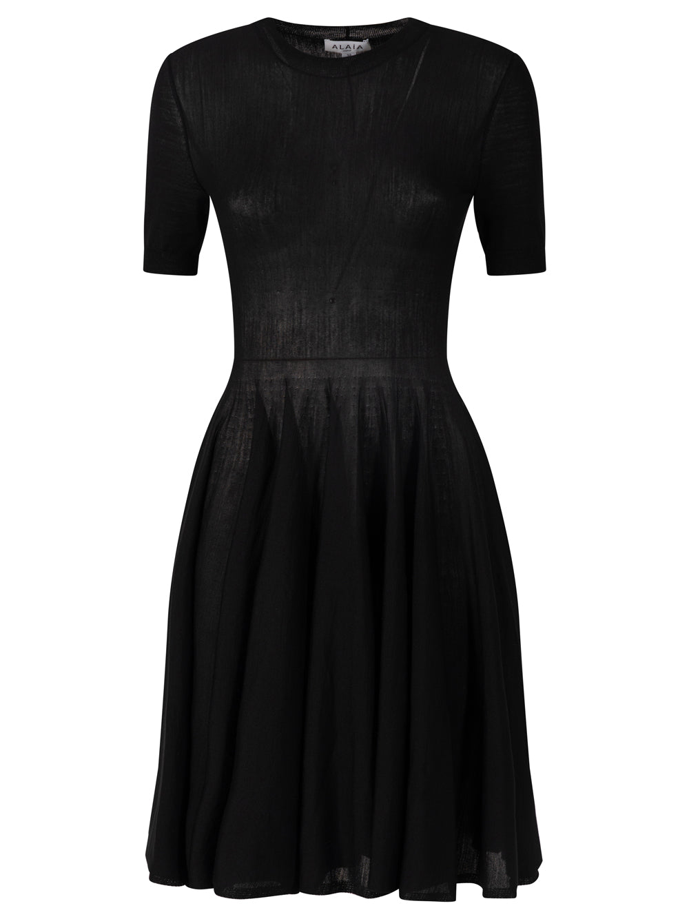 Alaia Women Skater Short-Sleeved Wool Dress