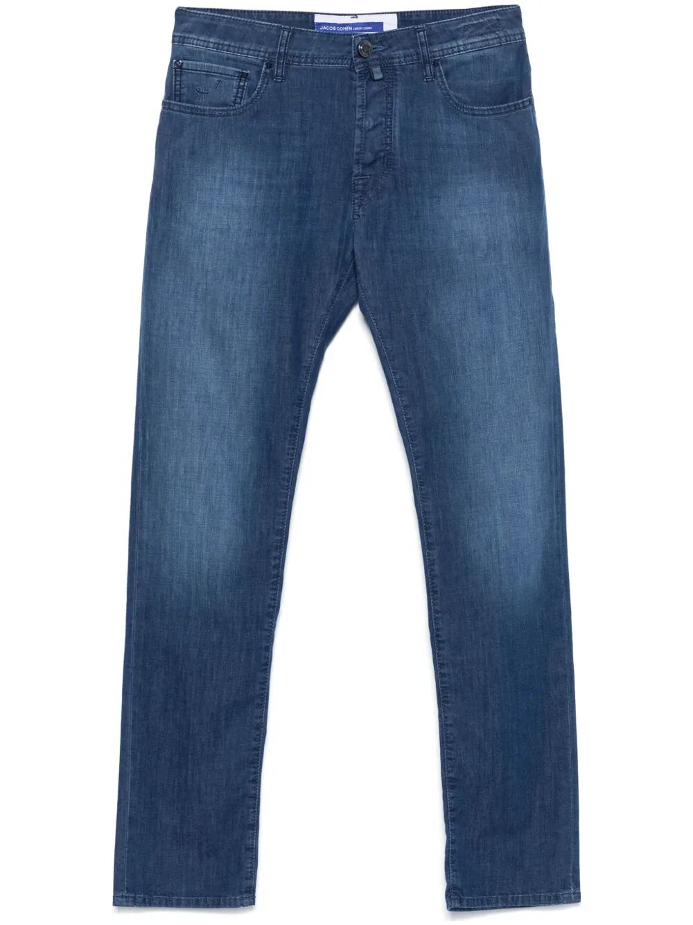 Jacob Cohen Men Pant 5 Pocket Slim Fit Bard Denim Blue Stretch