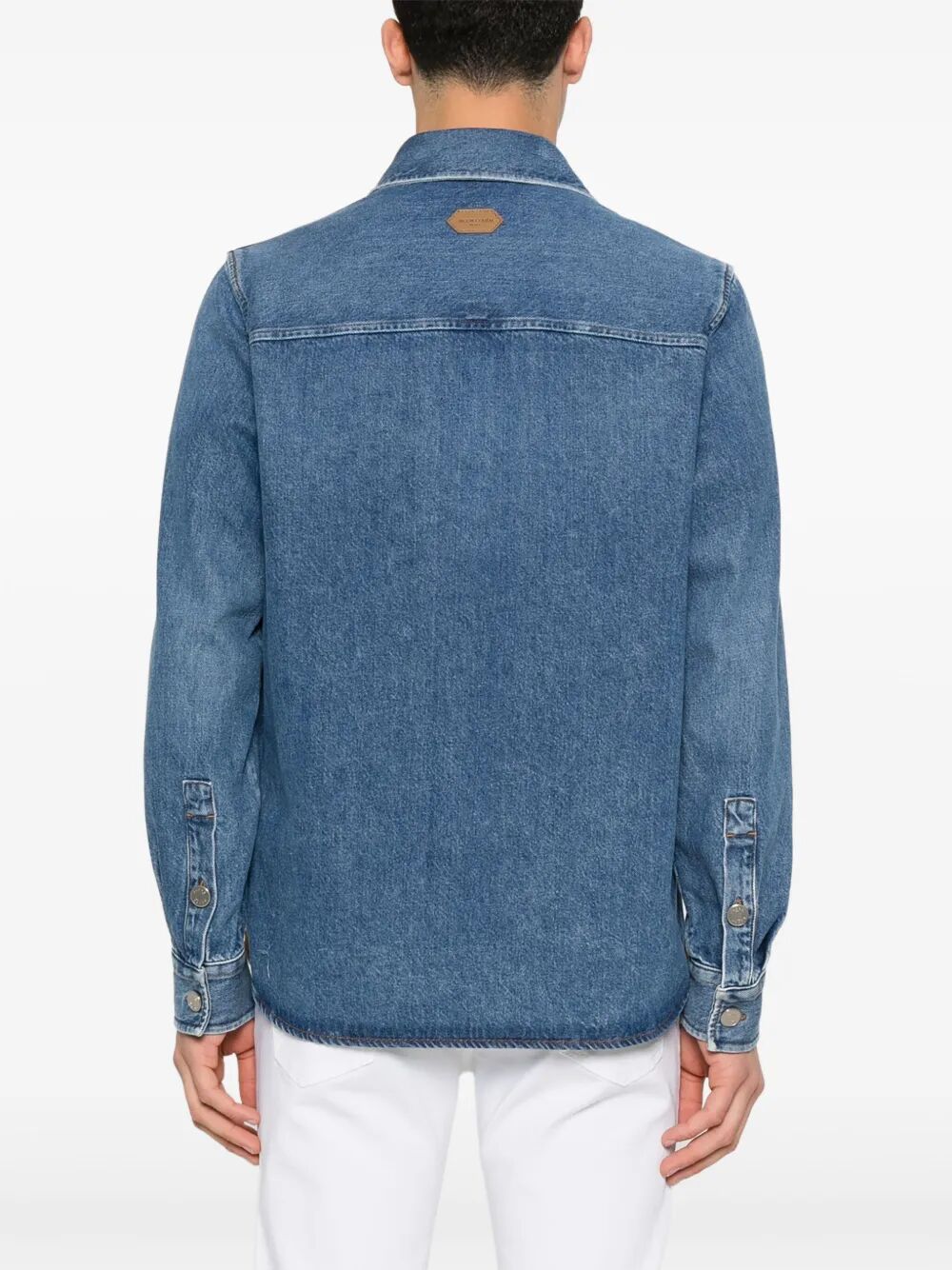 Jacob Cohen Men Light Jacket Denim Blue Vintage