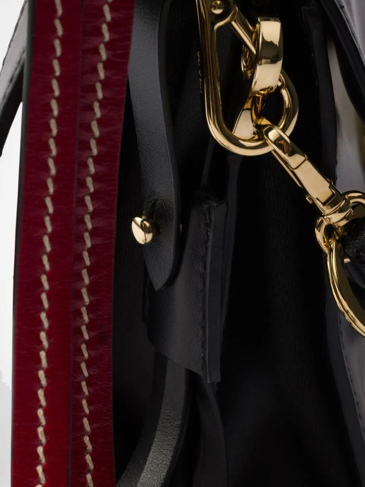 Prada Women Prada Soft Sound Small Leather Shoulder Bag With Charms