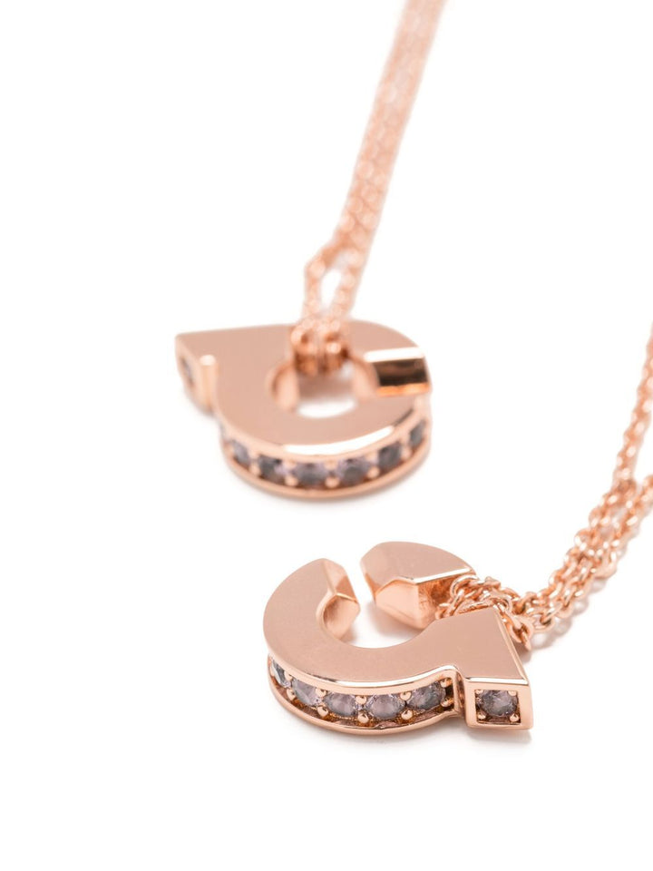 Ferragamo Women Double Gancini Pendant Necklace