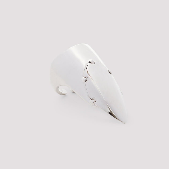 White plastic clip on a light gray background