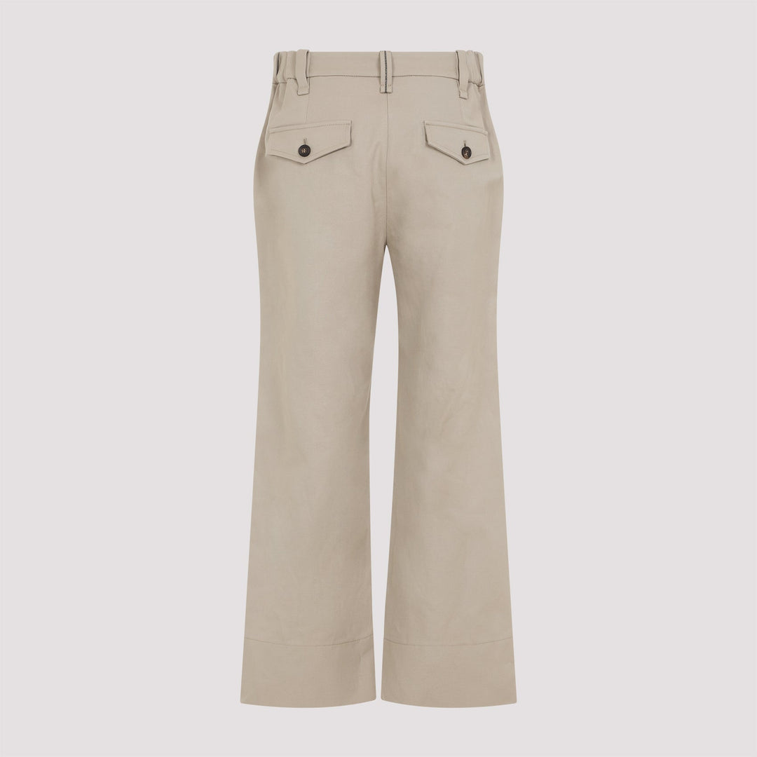 Brunello Cucinelli Chino Cropped Pants Women