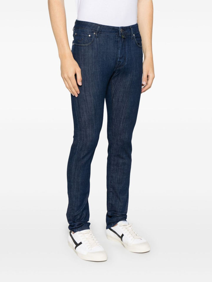 Jacob Cohen Men Pant 5 Pocket Slim Fit Bard Denim Blue Stretch