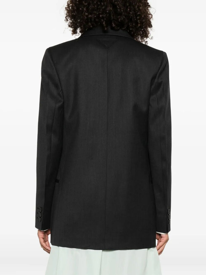 Prada Women Notched-Lapels Wool Blazer