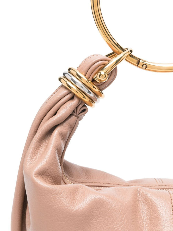 Chloe Women Small Bracelet Hobo Bag In Grained Leather