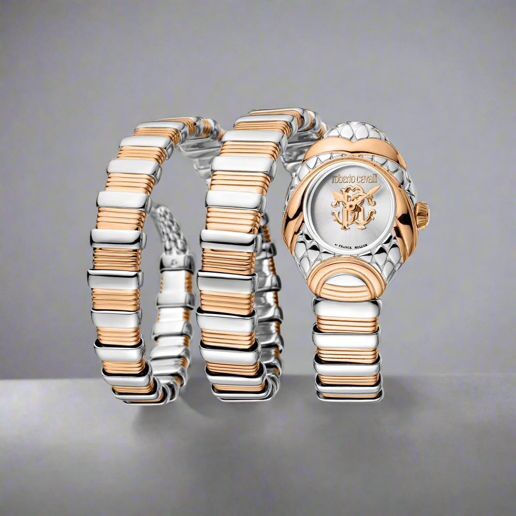 Roberto Cavalli By Franck Muller two tone serpent Watches