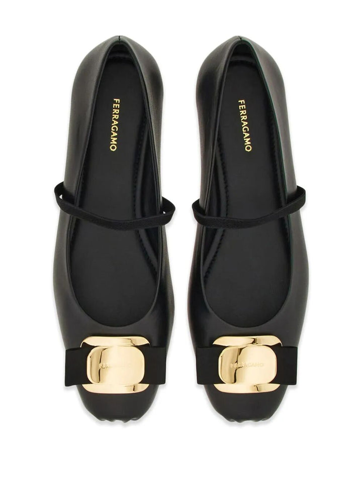 Ferragamo Women New Vara Plate Ballet Flats