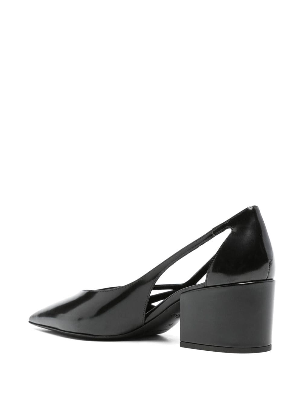 Prada Women Brushed Leather Cut-Out Pumps
