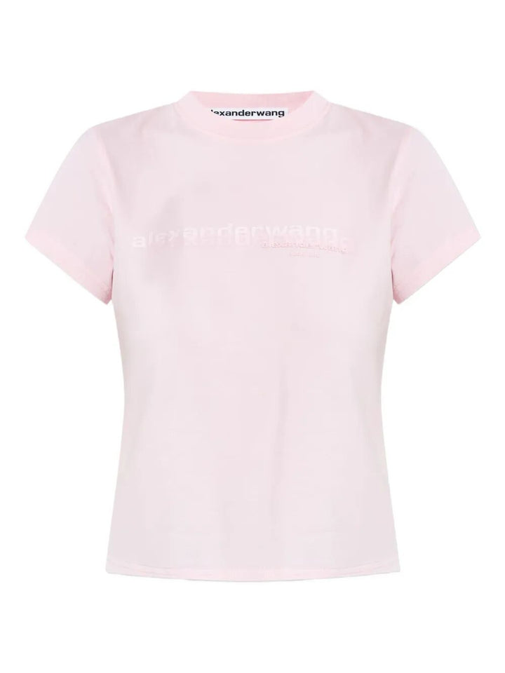 Alexander Wang Women Cotton Shrunken Logo T-Shirt