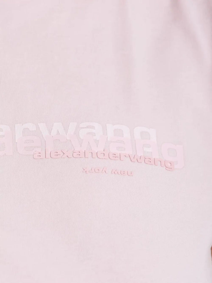 Alexander Wang Women Cotton Shrunken Logo T-Shirt