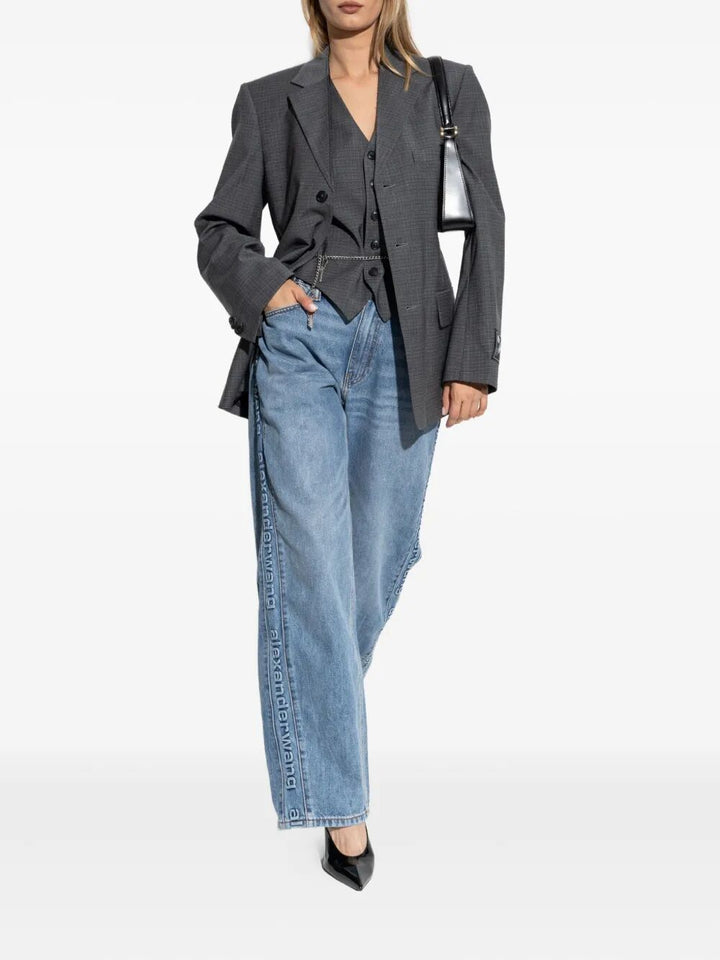 Alexander Wang Women Wool-Blend Tailored Vest With Chain-Link