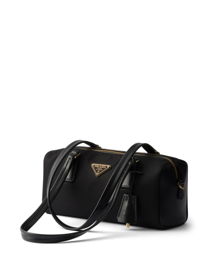 Prada Women Re-Nylon And Leather Medium Top-Handle Bag With Padlock