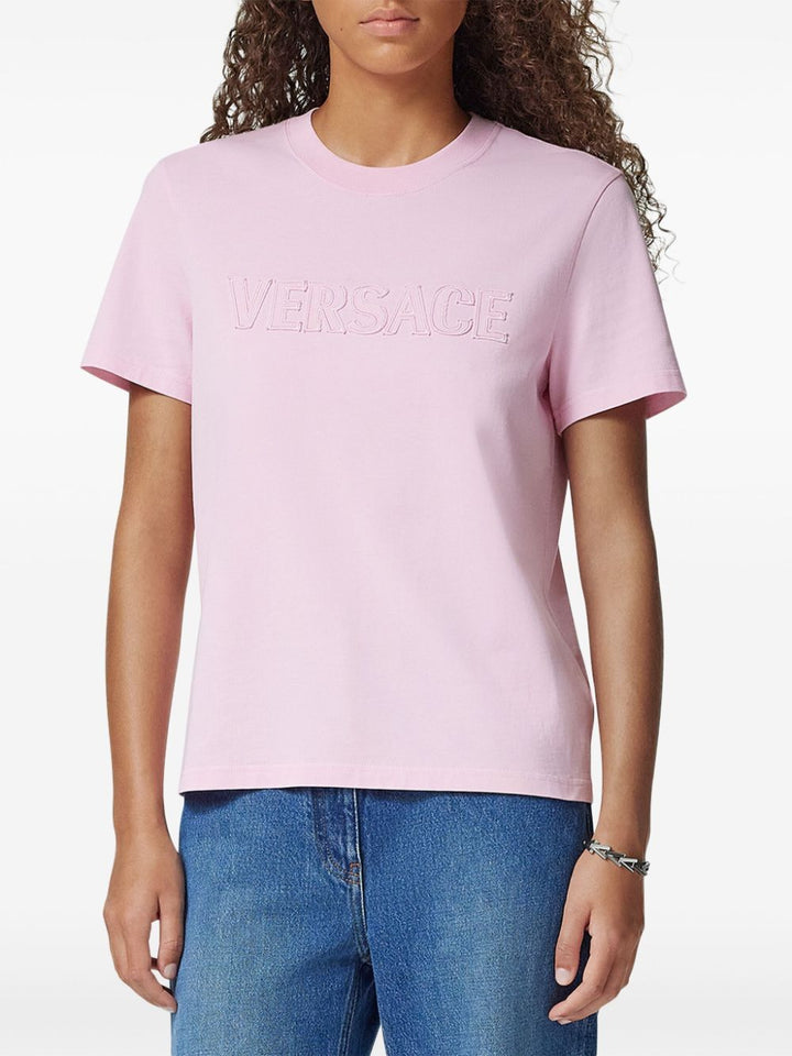 Versace Women Fringed Logo T-Shirt