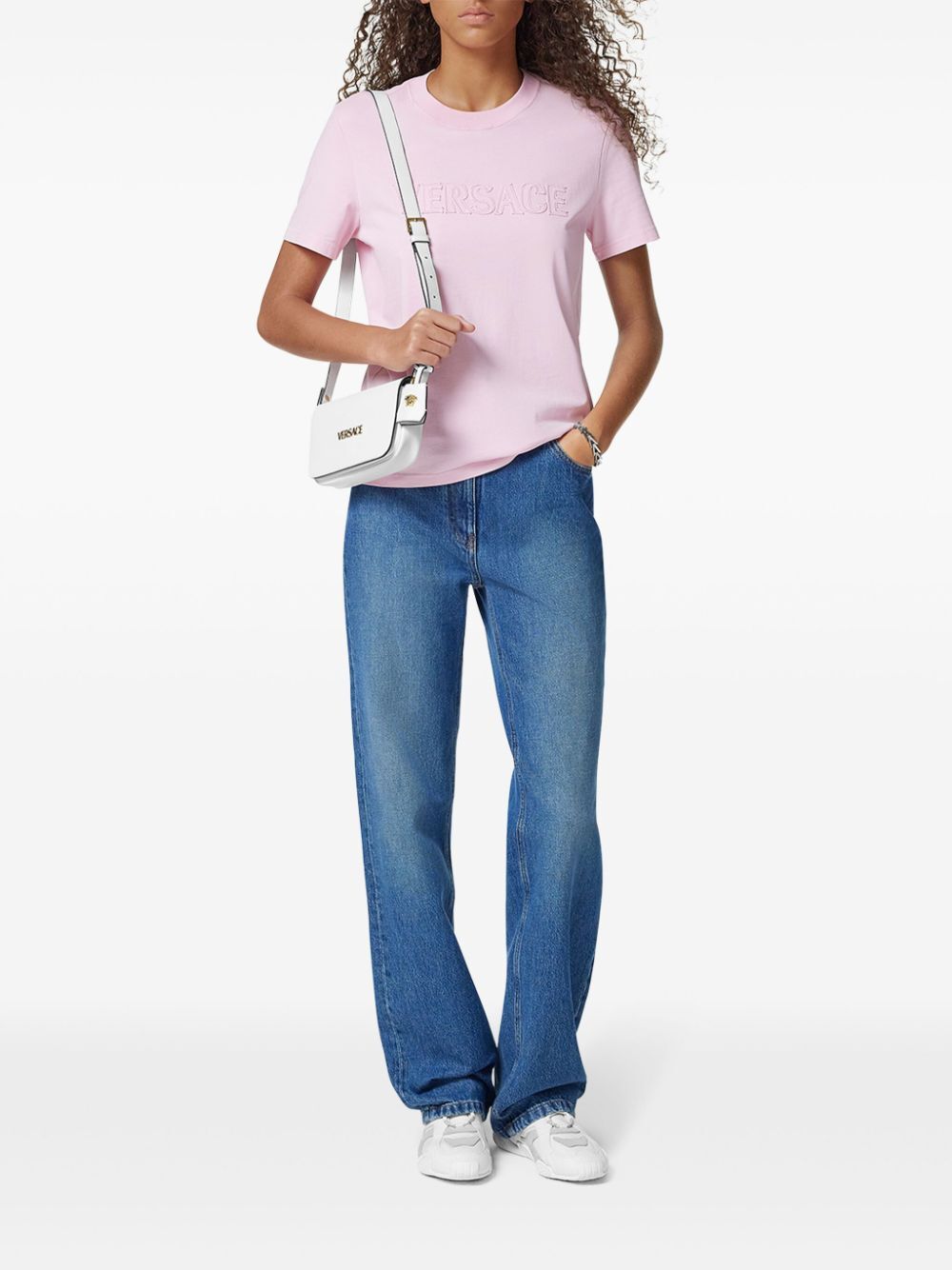 Versace Women Fringed Logo T-Shirt