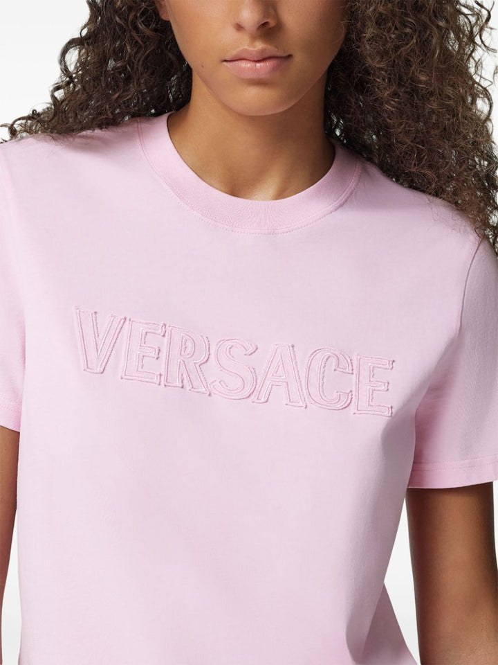 Versace Women Fringed Logo T-Shirt