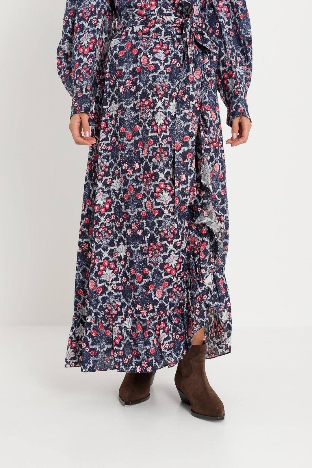 Isabel Marant Etoile Women Wrap Long Skirt With Flounce