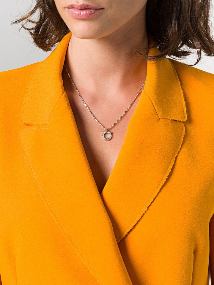 Ferragamo Women Collana Gancio Con Cristalli