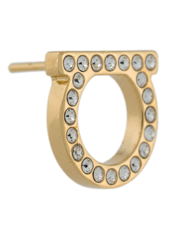 Ferragamo Women Gancini Crystals Earrings - L