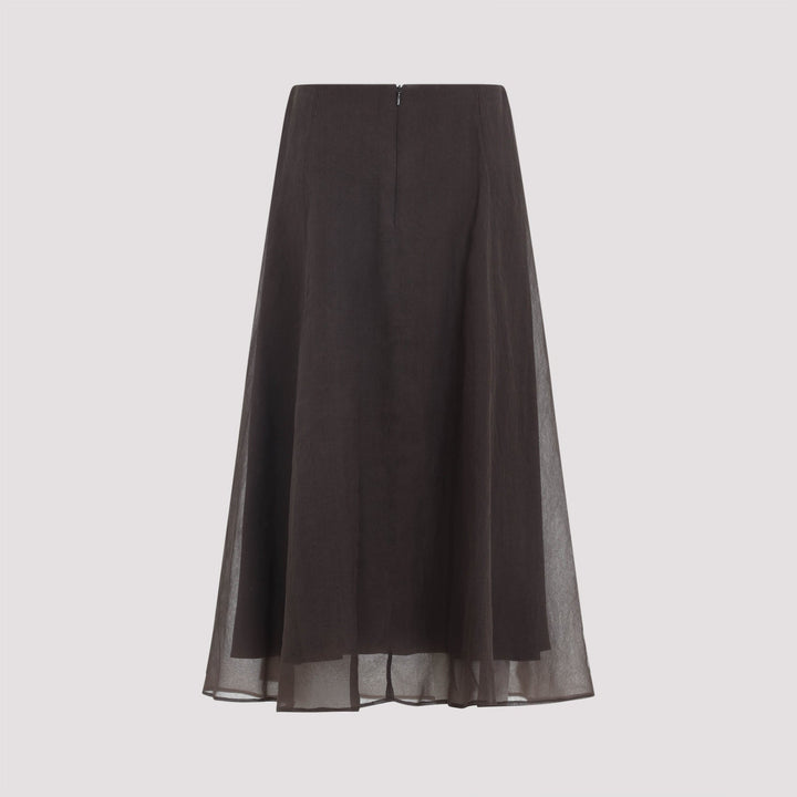 Brunello Cucinelli Silk Midi Skirt Women