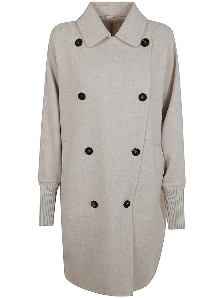 Brunello Cucinelli Women Over Peacoat Overcoat
