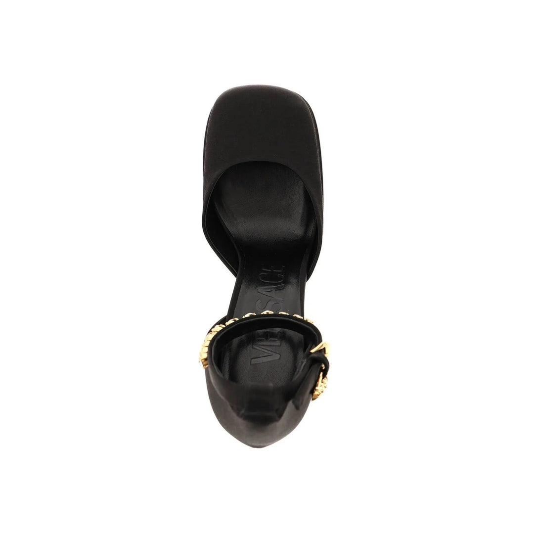 Versace Silk Satin Platform Pumps Women