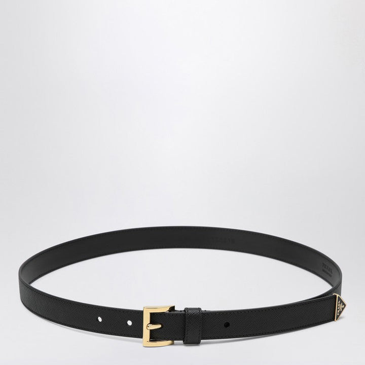 Prada Black Saffiano Leather Belt Women