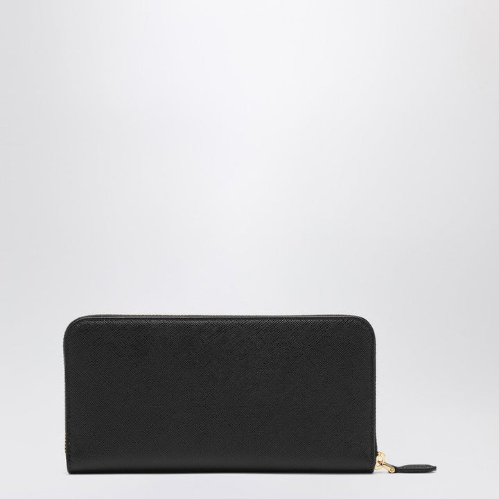Prada Black Saffiano Zip-Around Wallet Women