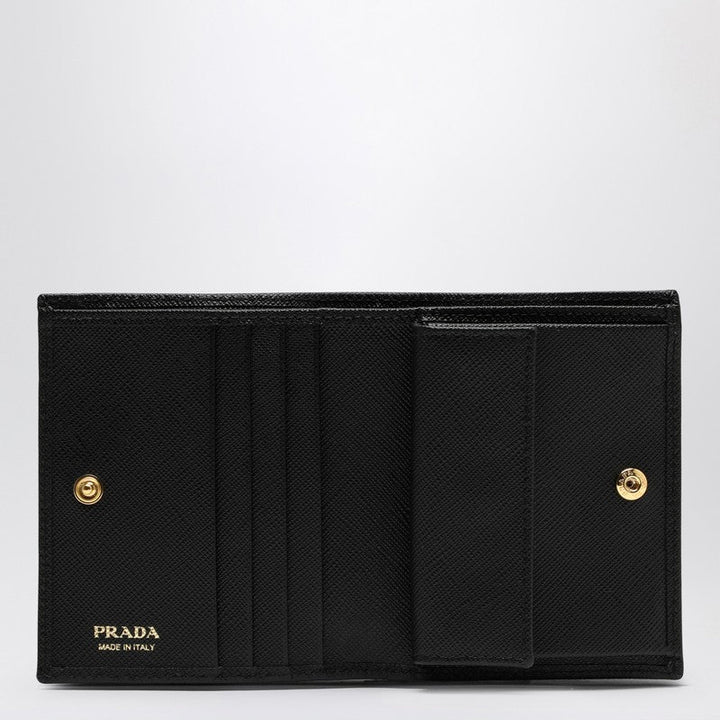 Prada Black Saffiano Leather Small Wallet Women