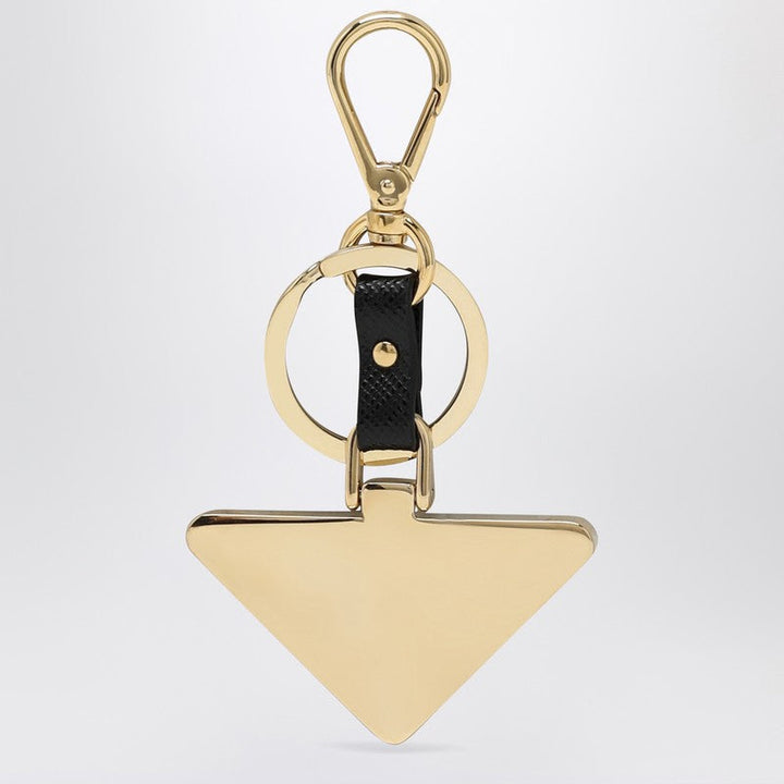 Prada Black Logo Triangle Key Case Women