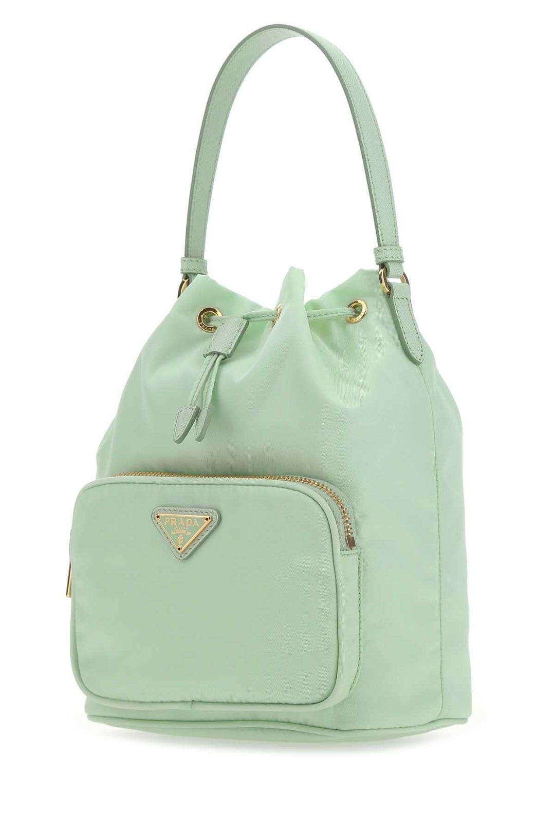 Prada Women Pastel Green Re-Nylon Bucket Bag