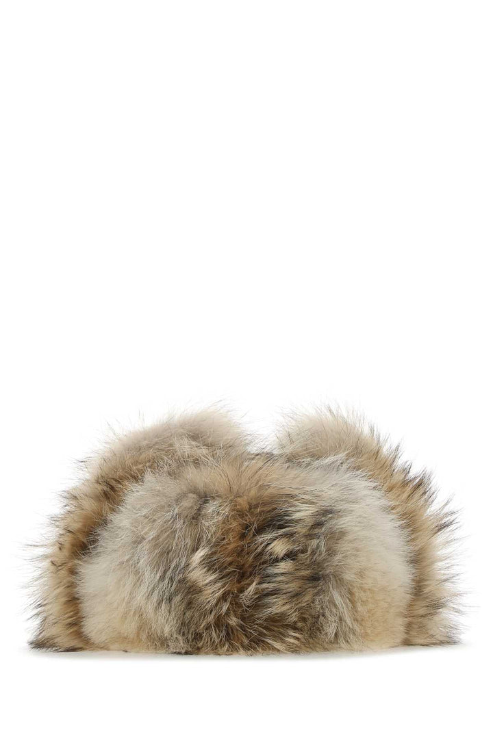 Prada Women Nylon And Fur Hat