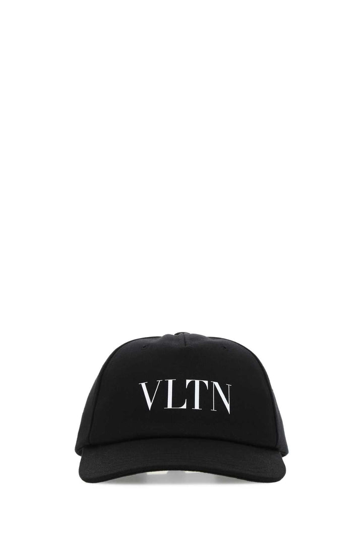 Valentino Garavani Men Black Cotton Baseball Cap