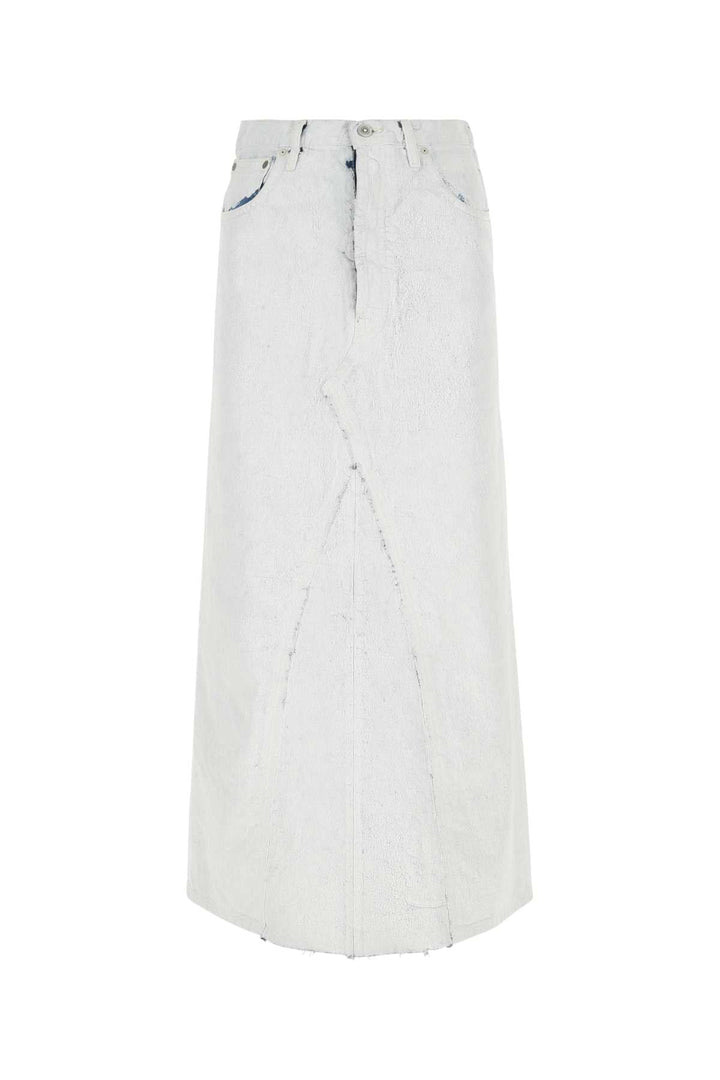 Maison Margiela Women White Denim Skirt