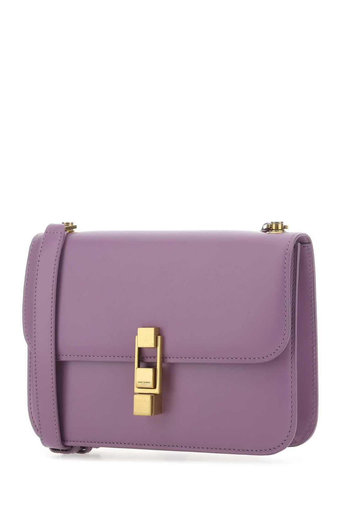Saint Laurent Women Purple Leather Le Carre Shoulder Bag