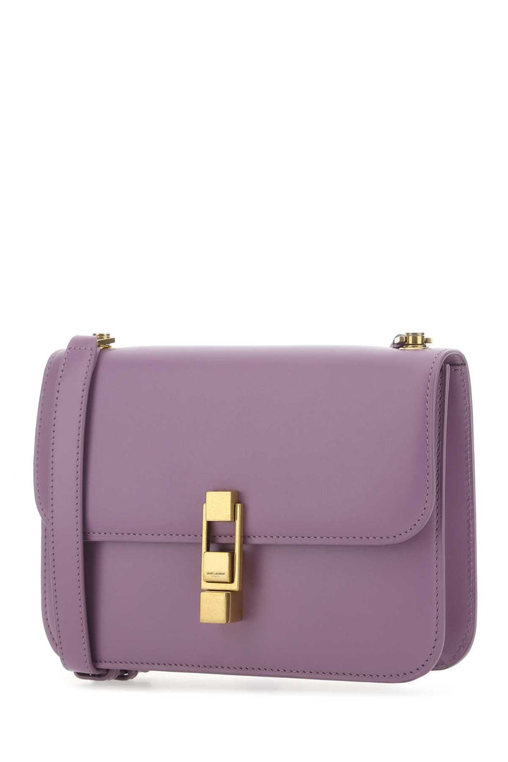 Saint Laurent Women Purple Leather Le Carre Shoulder Bag