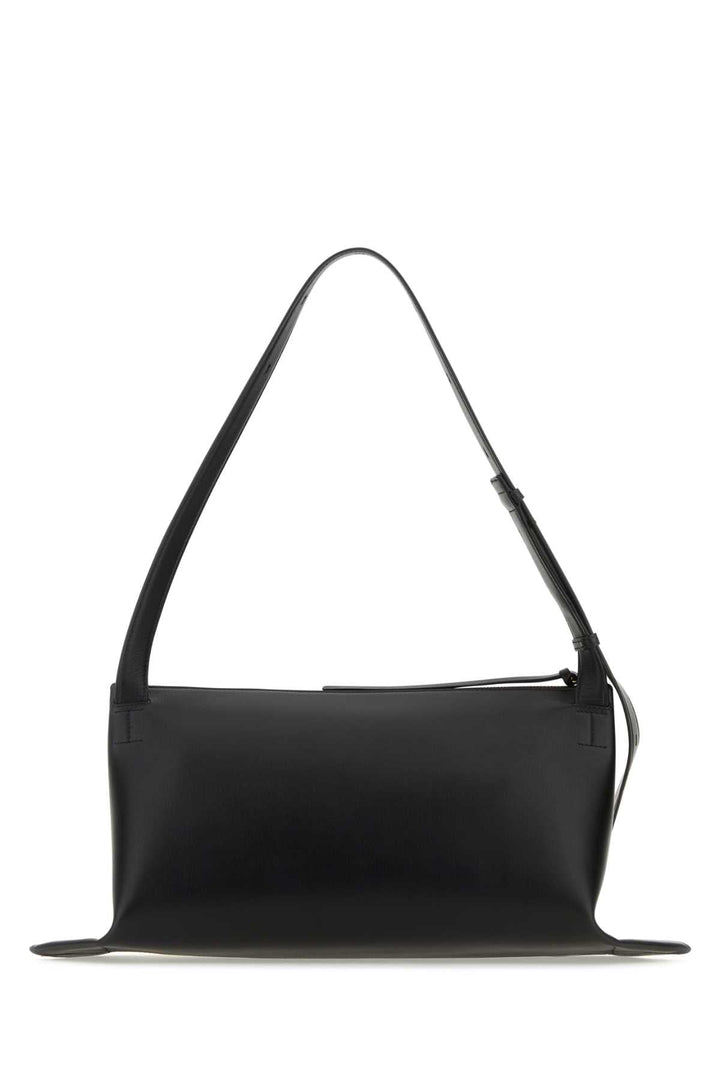 Jil Sander Women Two-Tone Canvas And Leather Medium Empire Shoulder Bag