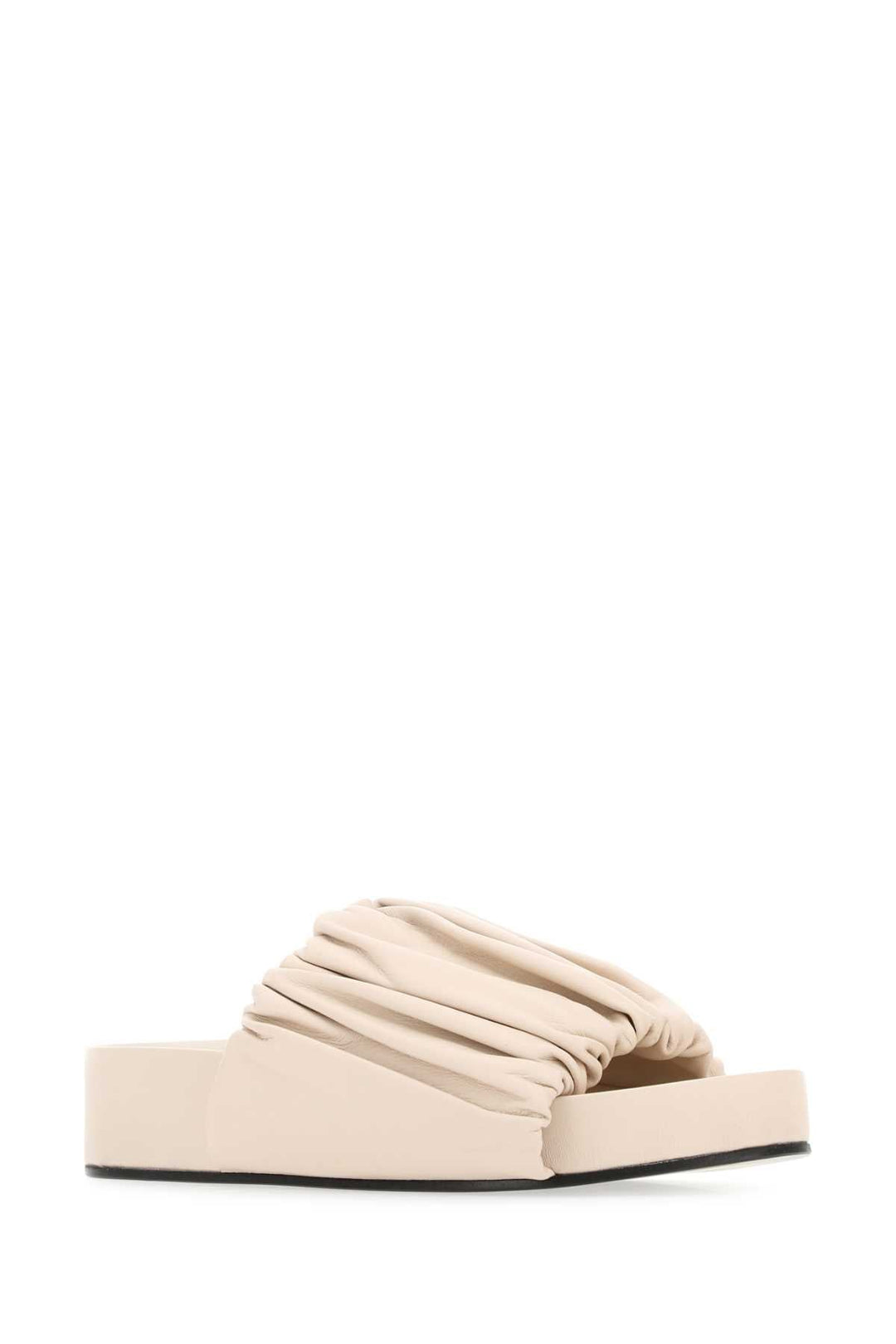 Jil Sander Women Sand Leather Slippers