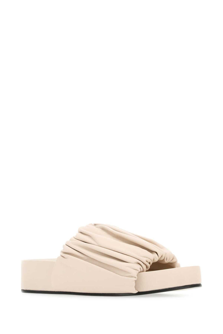 Jil Sander Women Sand Leather Slippers