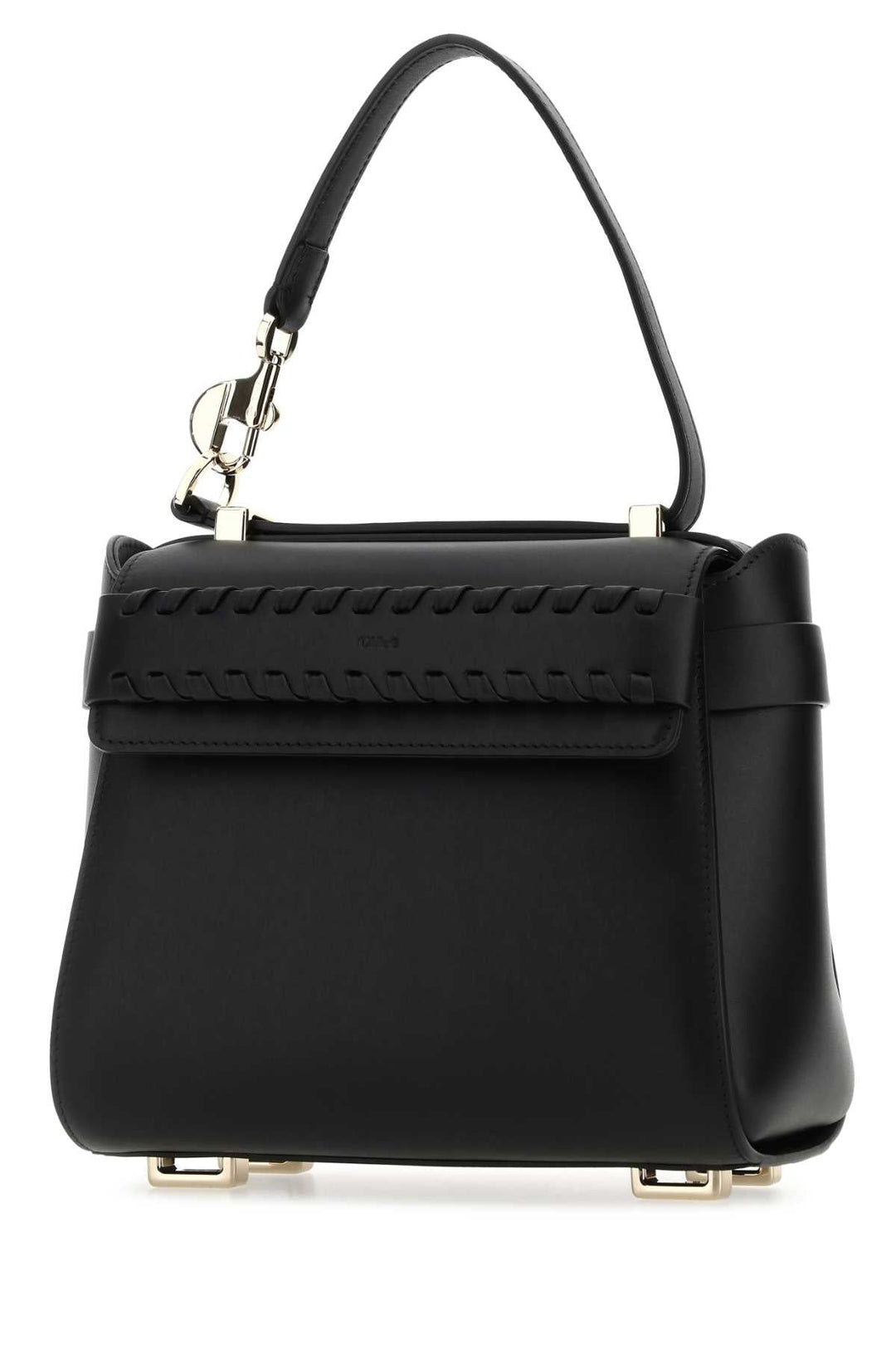 Chloe Women Black Leather Small Nacha Handbag