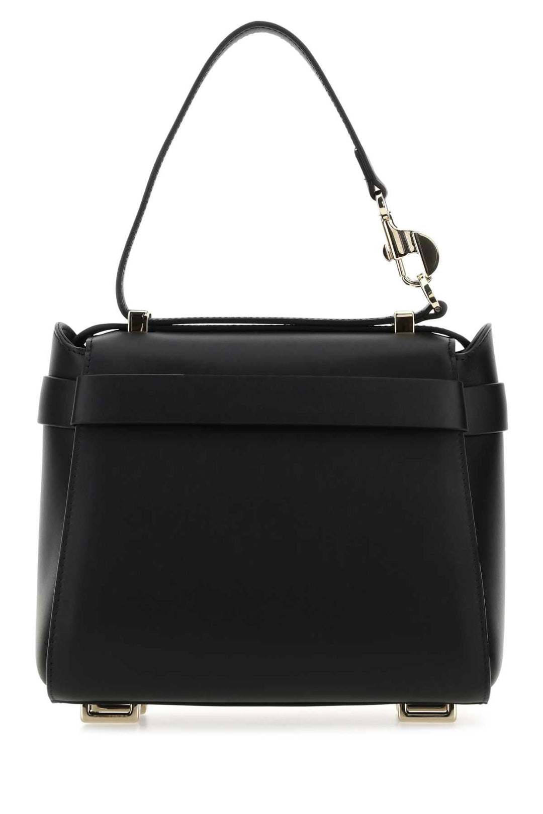 Chloe Women Black Leather Small Nacha Handbag