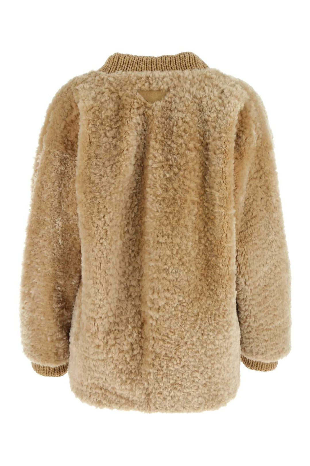 Prada Women Camel Wool Blend Cardigan