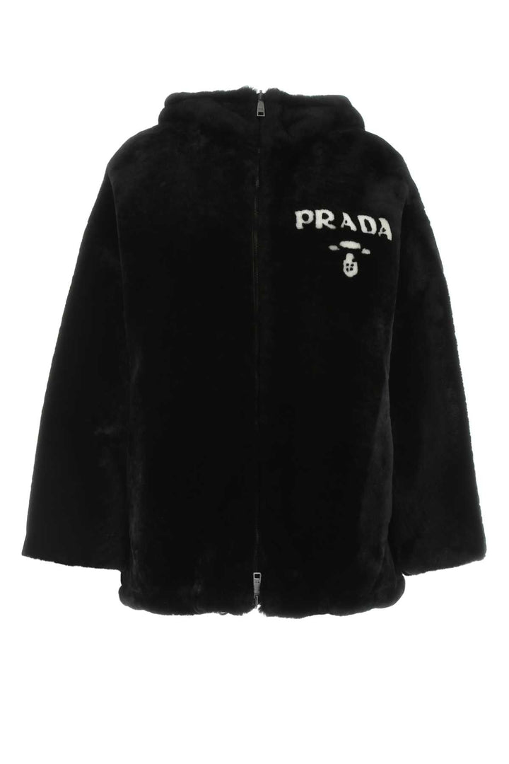 Prada Women Black Reversible Fur Coat