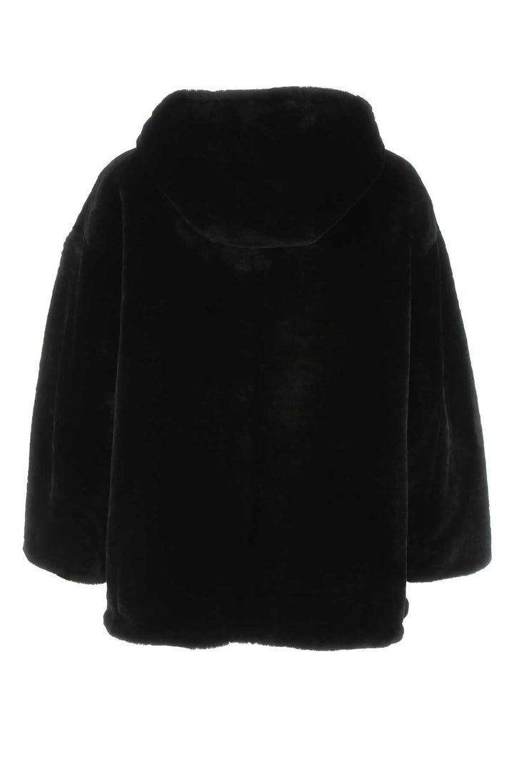 Prada Women Black Reversible Fur Coat