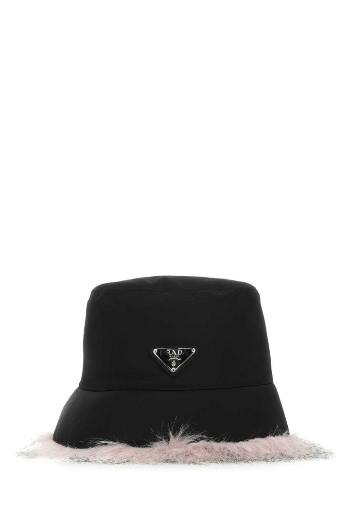 Prada Women Black Re-Nylon Hat