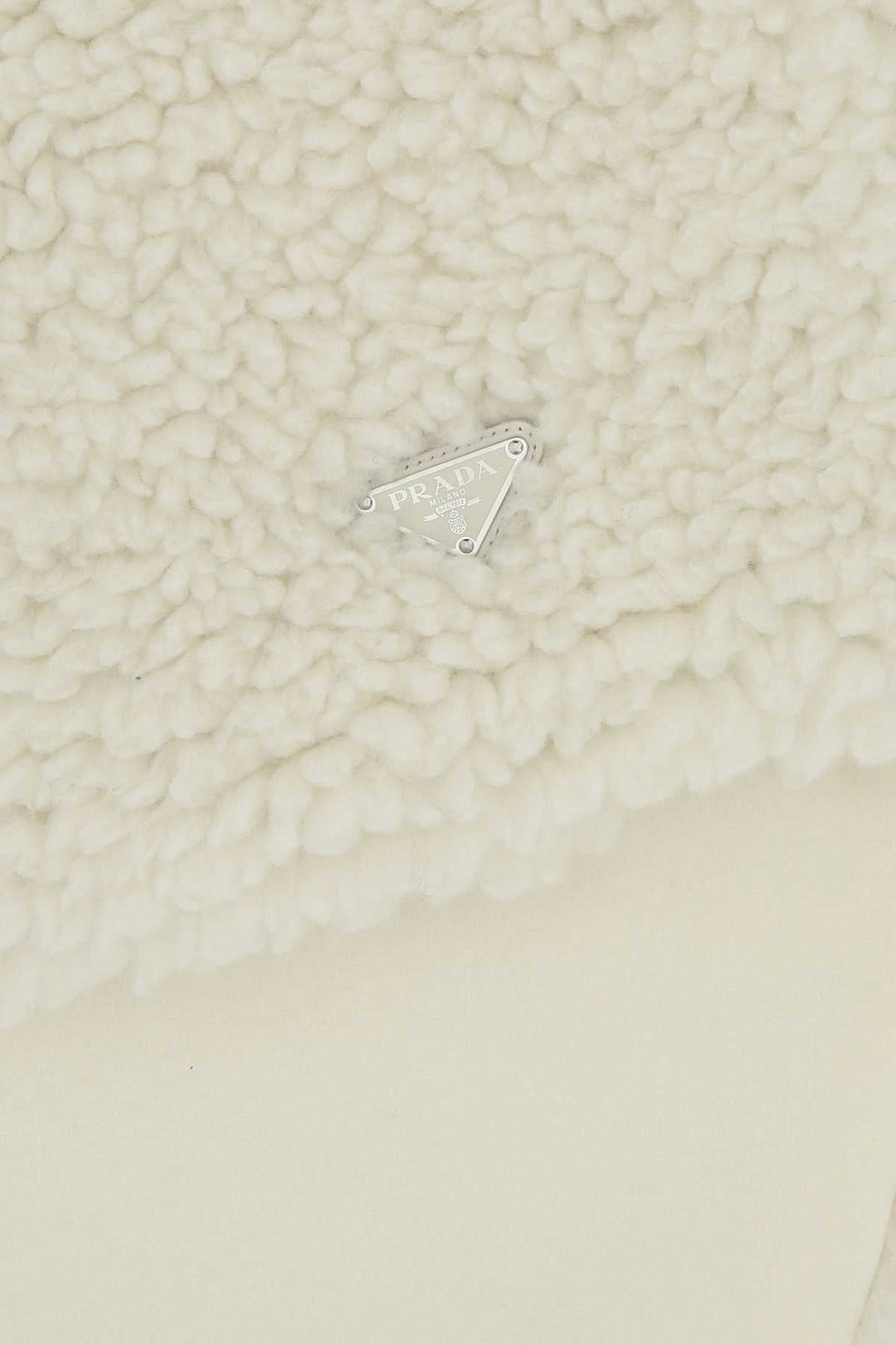 Prada Women Ivory Teddy Scarf